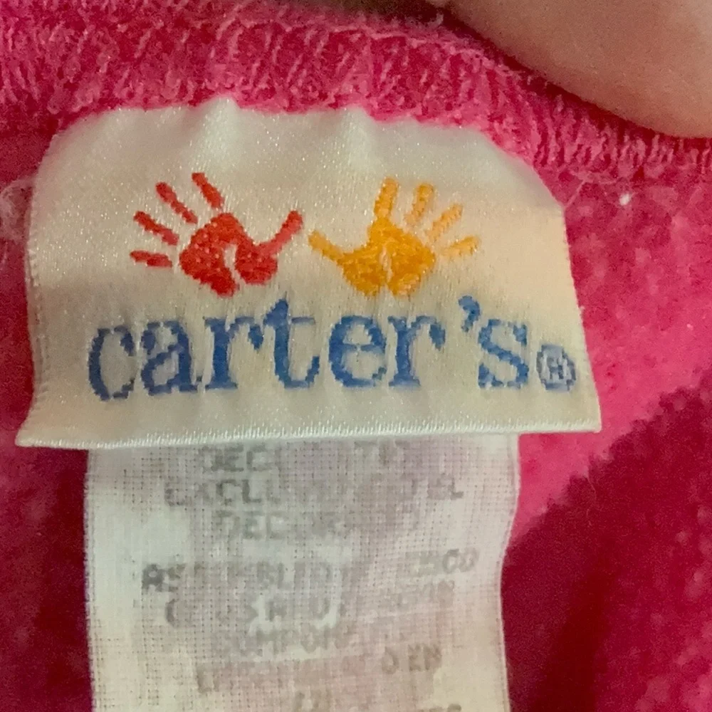 Carter's Pink vintage Baby Girls romper with snaps EUC Size 3-6 months